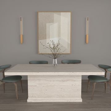 Athena Travertine Dining Table