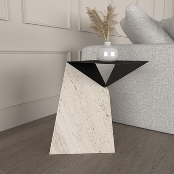 Concorde Travertine Side Table