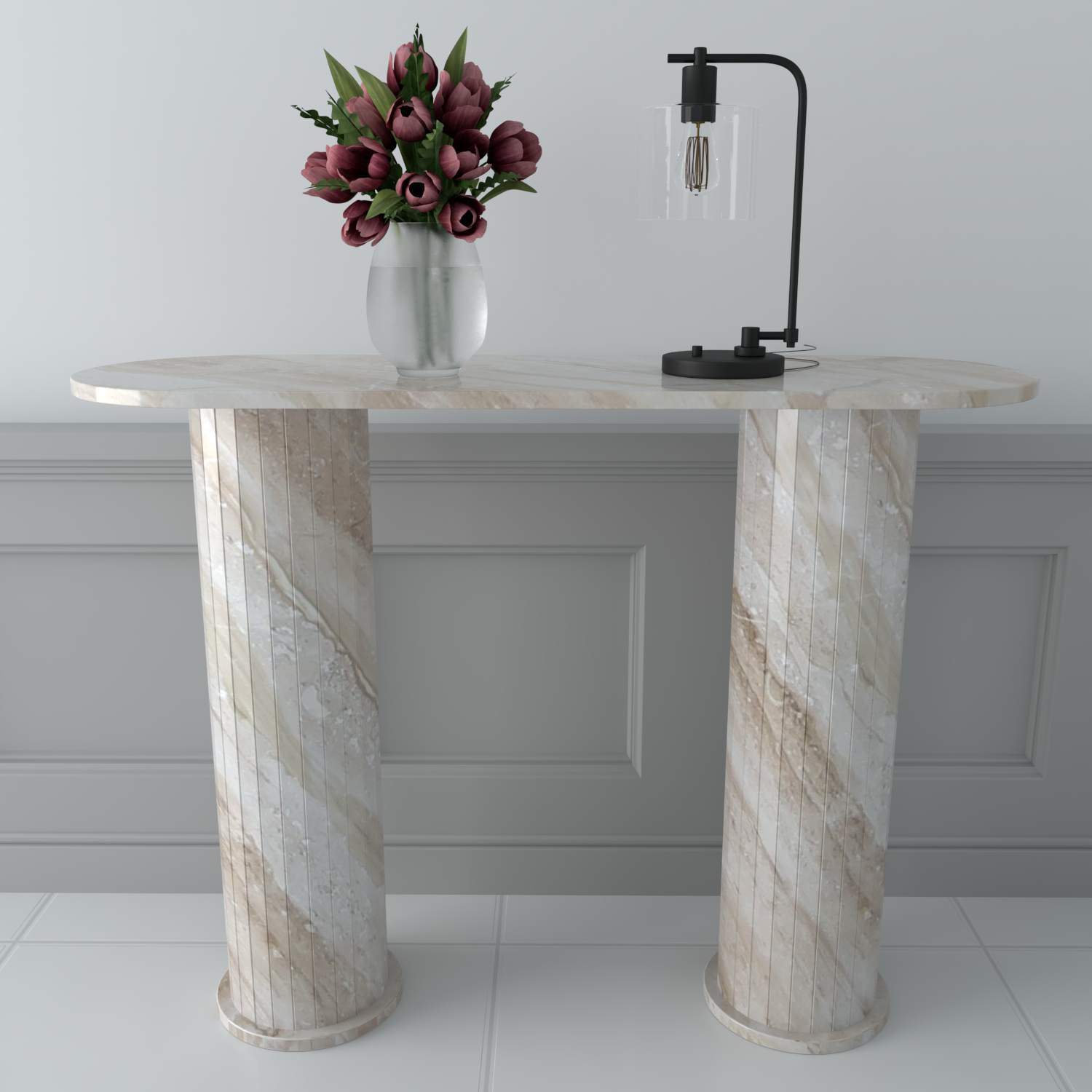 Grecian Marble Console Table