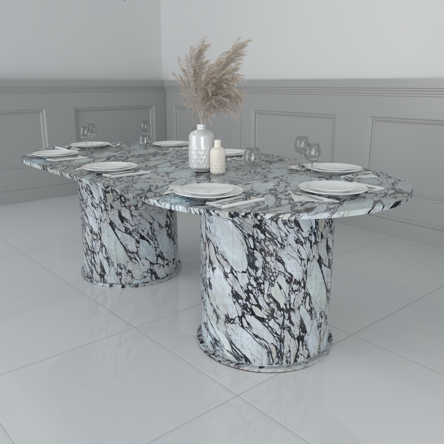 Calacatta Marble Dining Table Small Calacatta Viola Dining Table