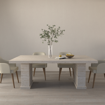 Roma Travertine Dining Table
