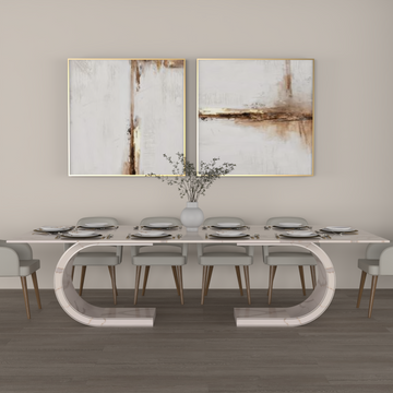 Ferrara Quartz Double Base Dining Table