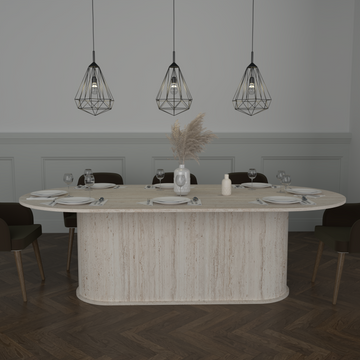 Venezia Travertine Dining Table