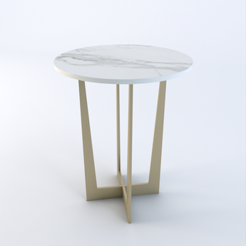 Apollo Sintered Stone Round Side Table