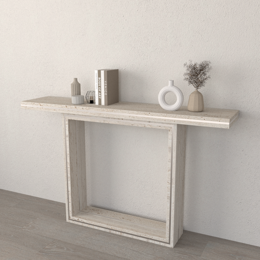 Aria Travertine Console Table