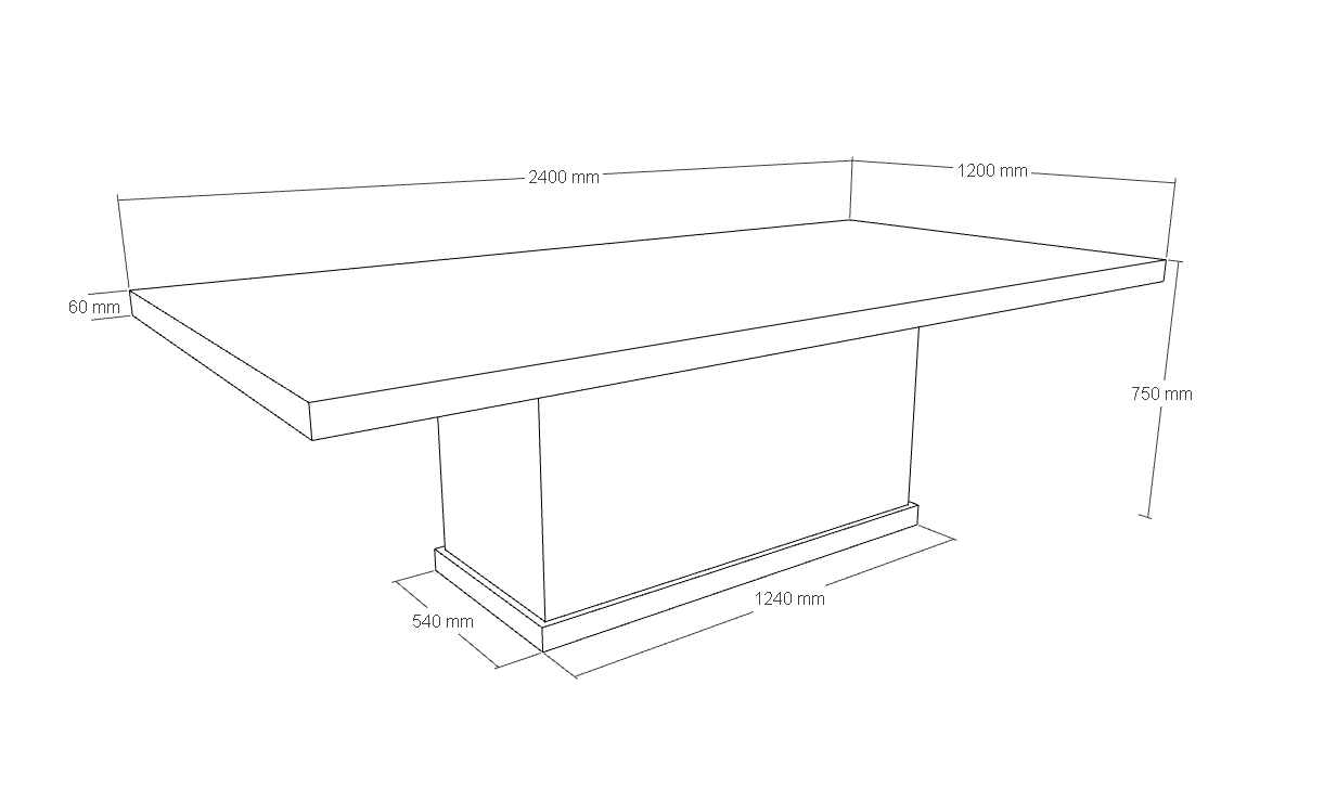 Athena Sintered Stone Outdoor Table