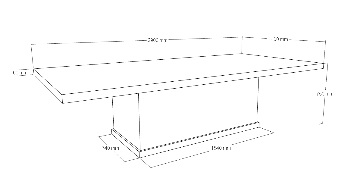 Athena Sintered Stone Outdoor Table