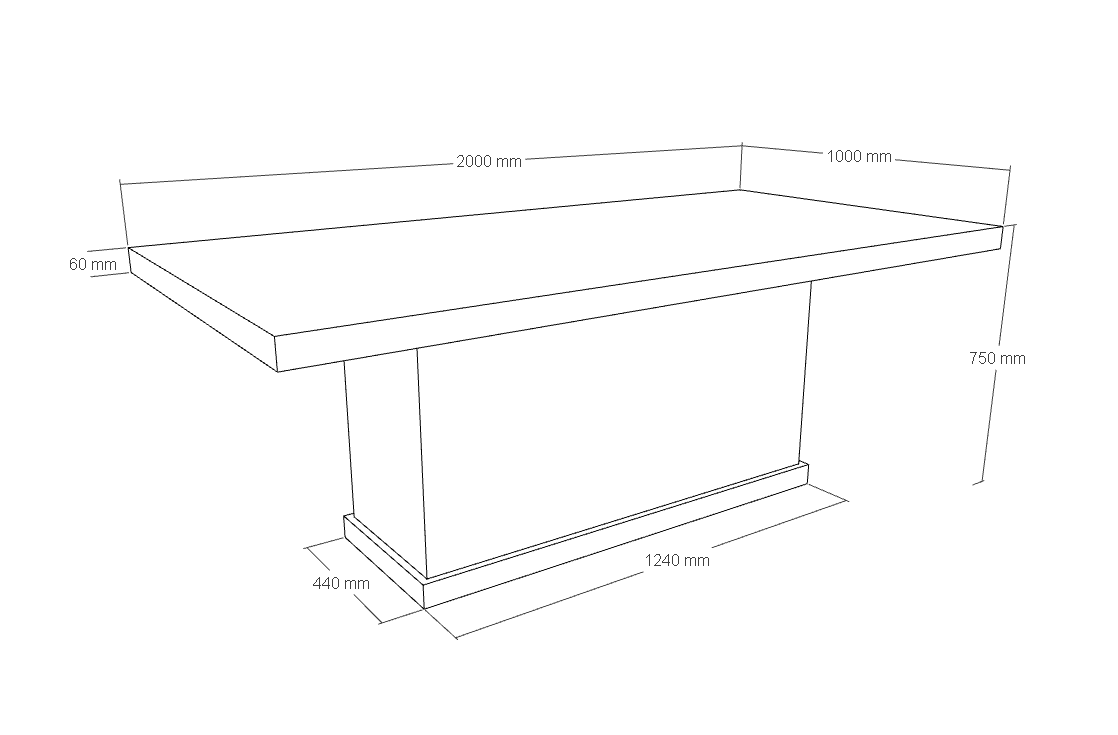 Athena Sintered Stone Outdoor Table