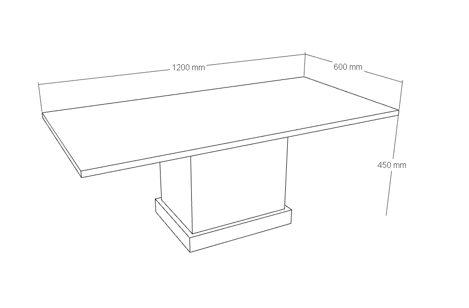 Athena Granite Rectangular Outdoor Coffee Table