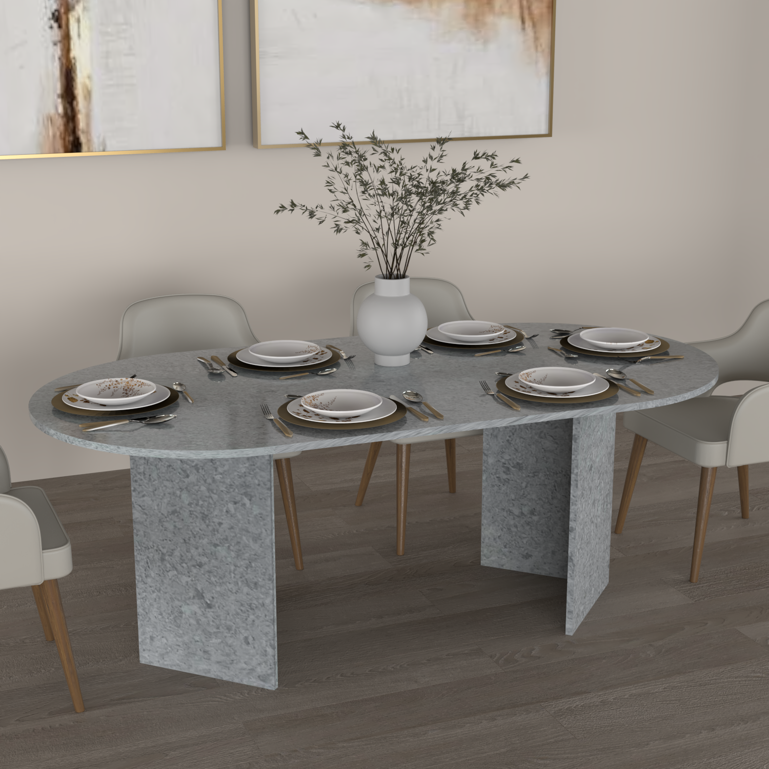 Celeste Quartz Dining Table