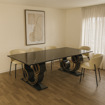 Sorrento Quartz Dining Table (2 Bases)