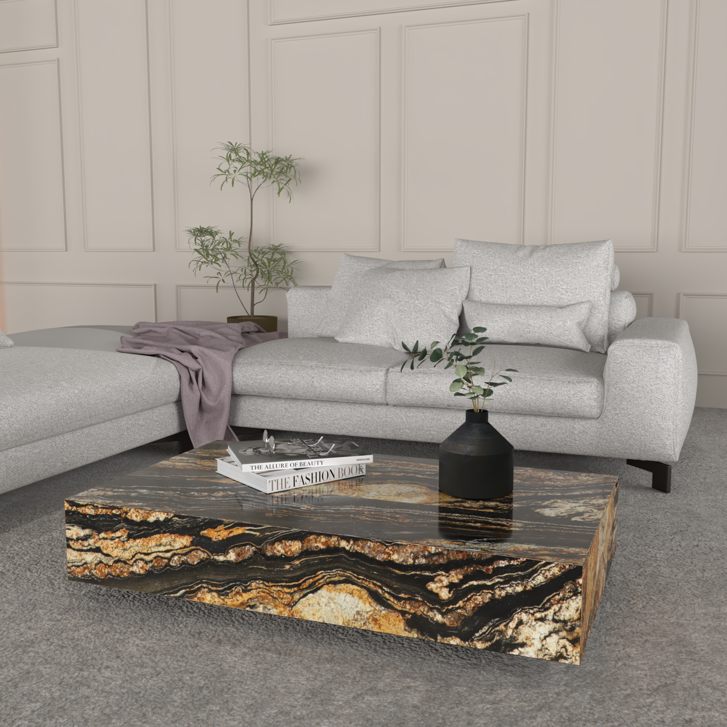 Château Chic Granite Coffee Table