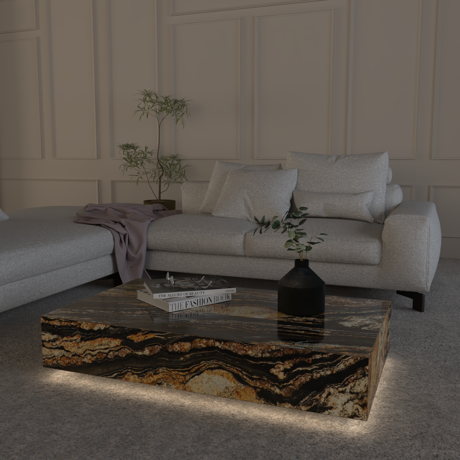 Château Chic Granite Coffee Table