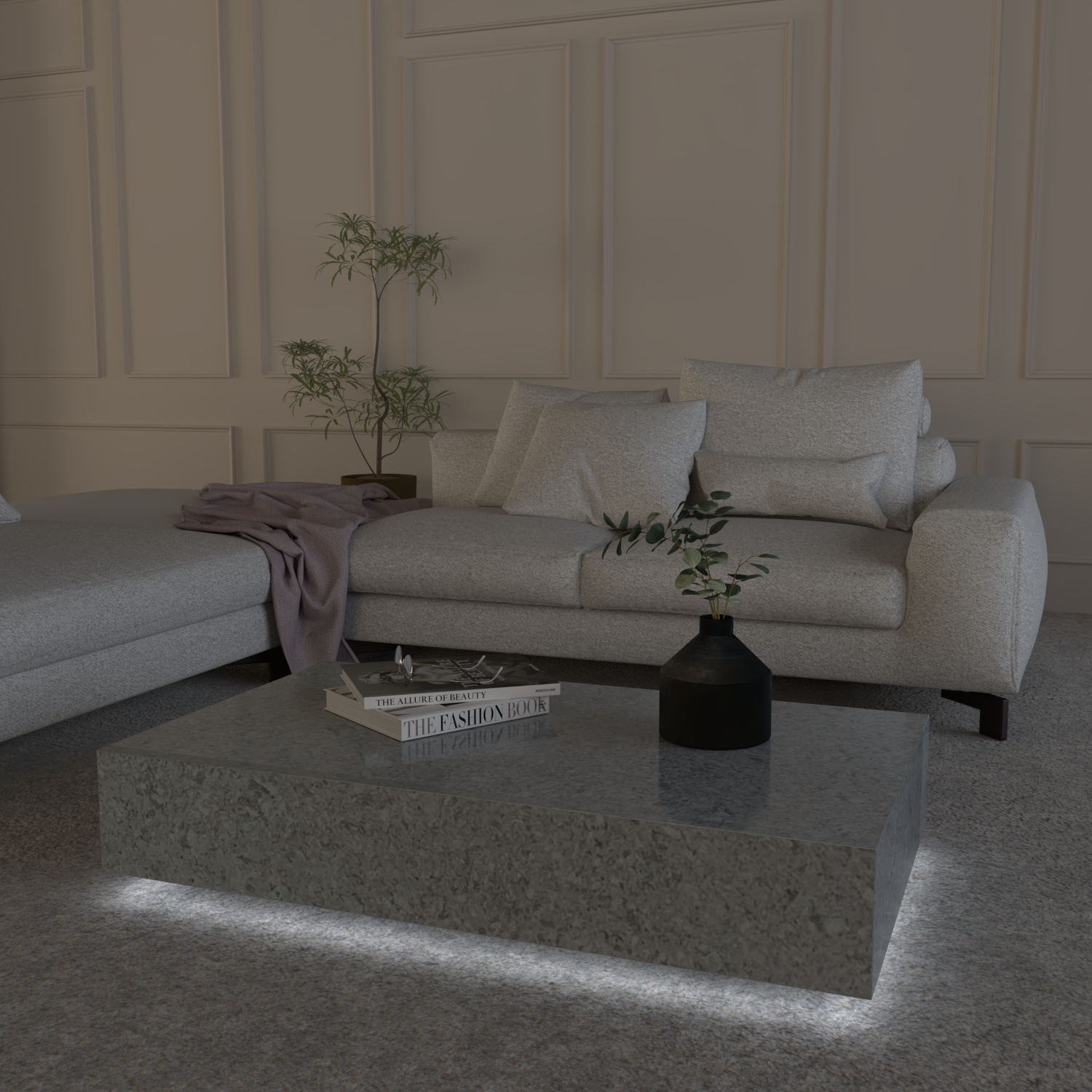 Château Chic Quartz Coffee Table