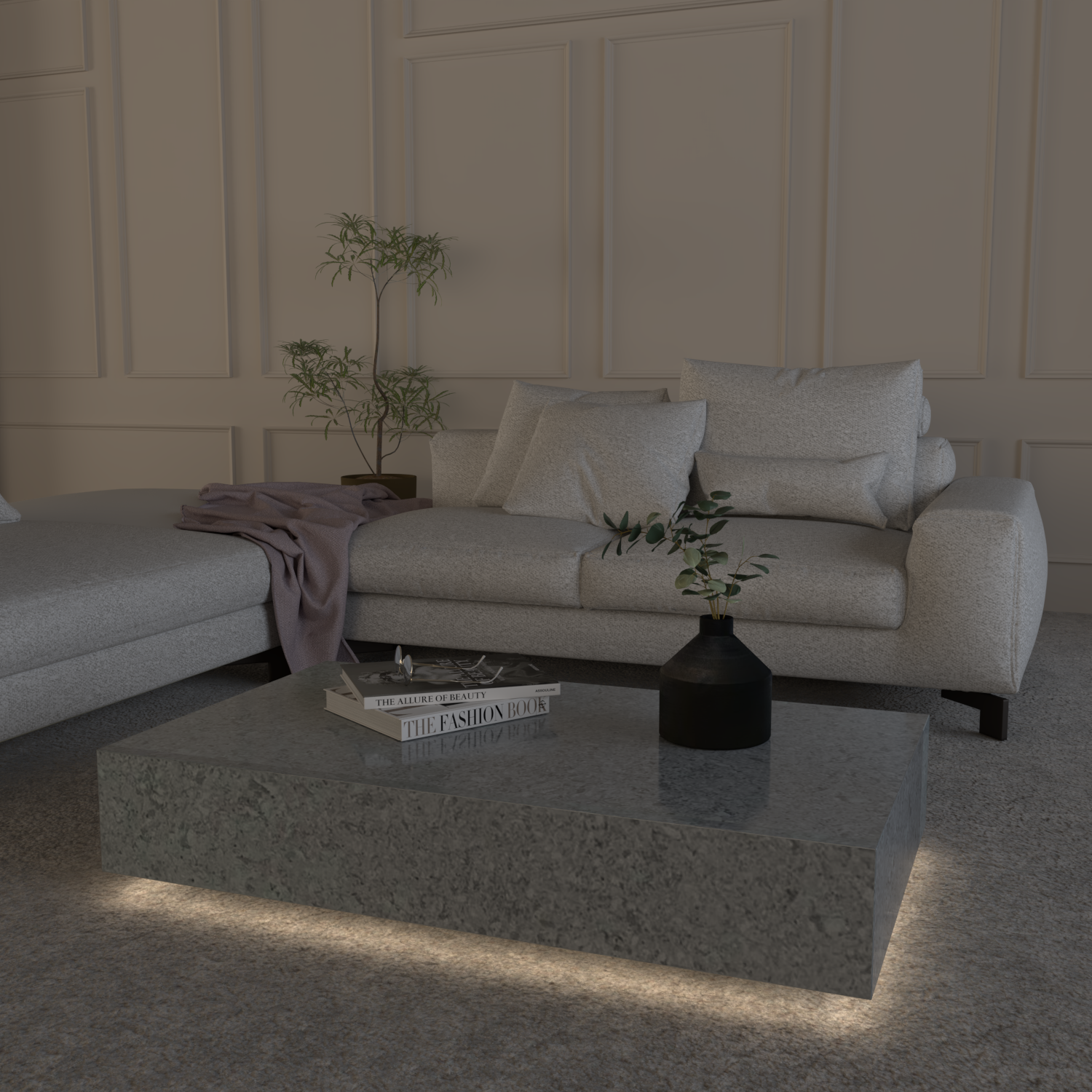 Château Chic Quartz Coffee Table