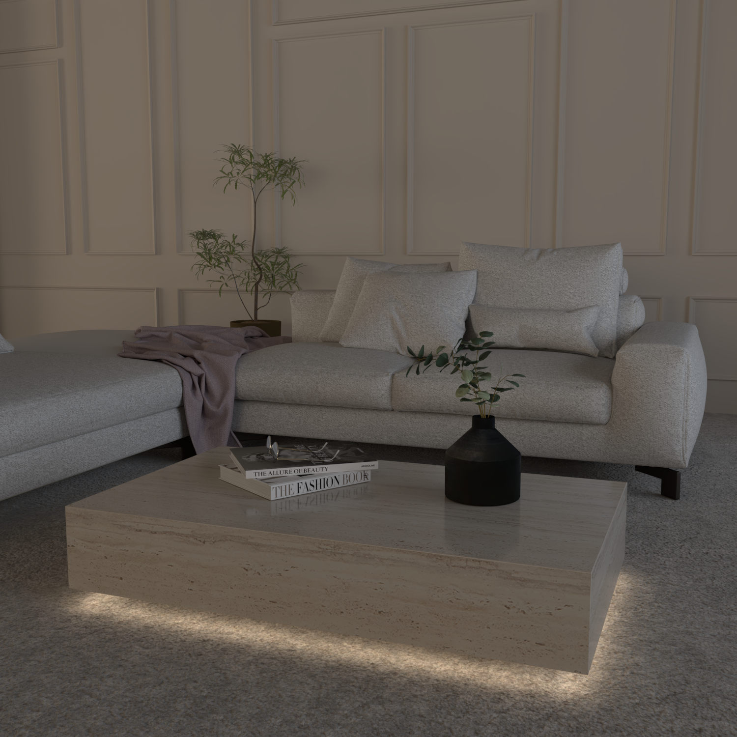 Château Chic Travertine Coffee Table