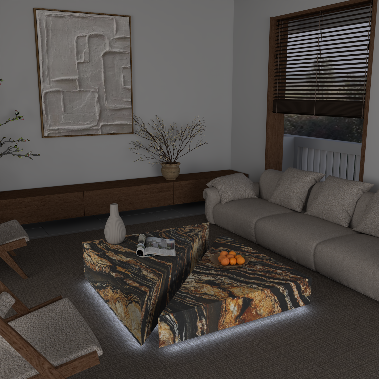 Château Duo Granite Coffee Table