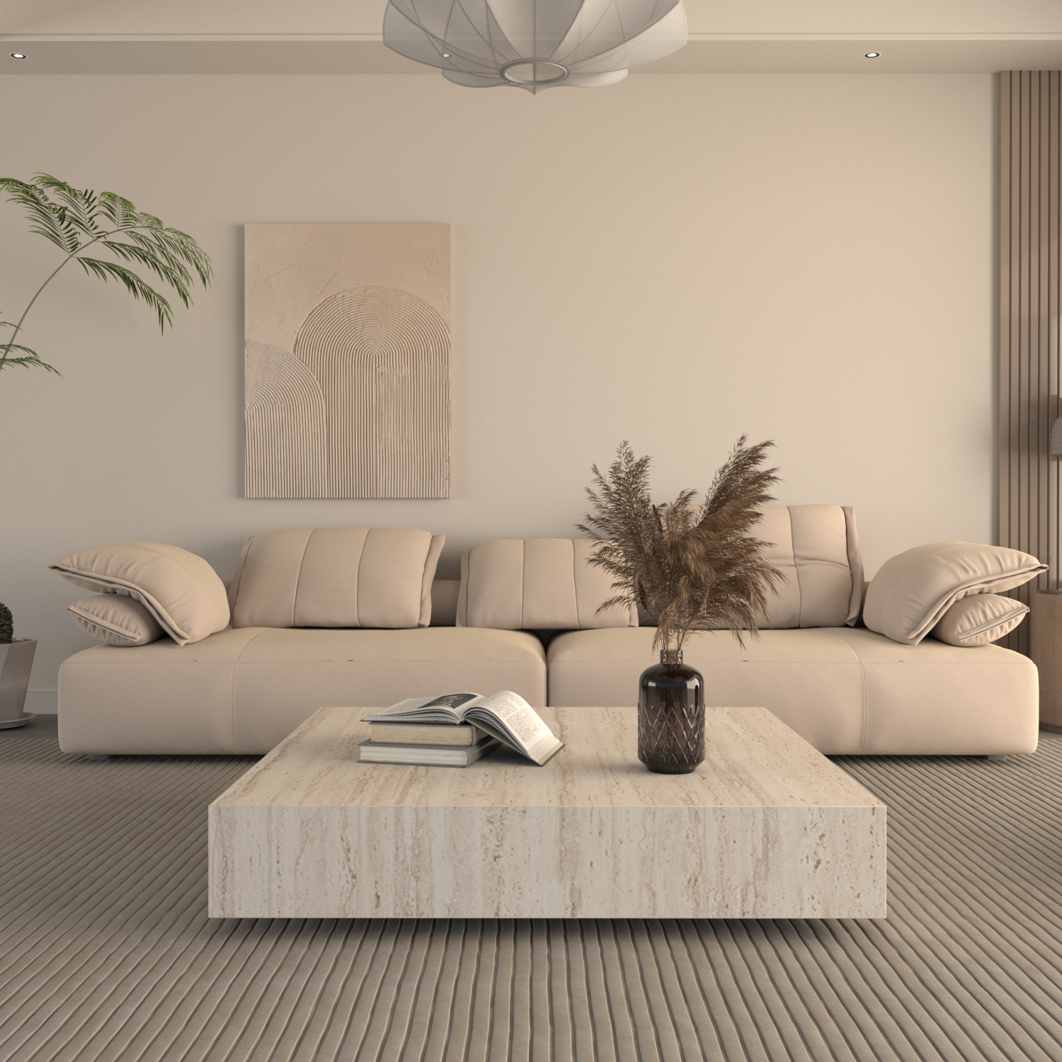 Château Travertine Coffee Table