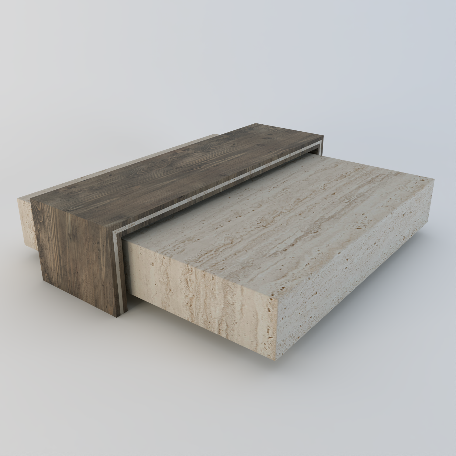 Château Rustique Travertine Coffee Table