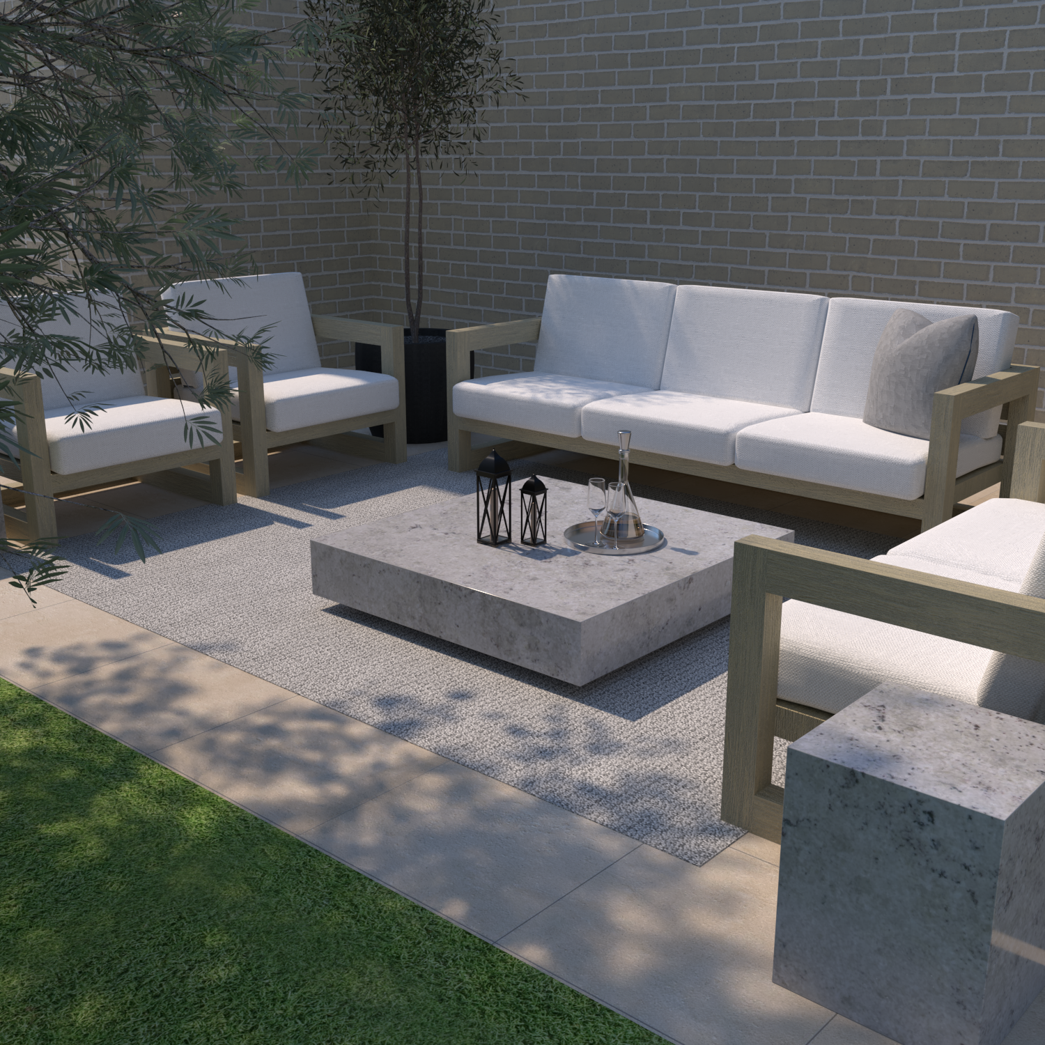Château Granite Outdoor Coffee Table