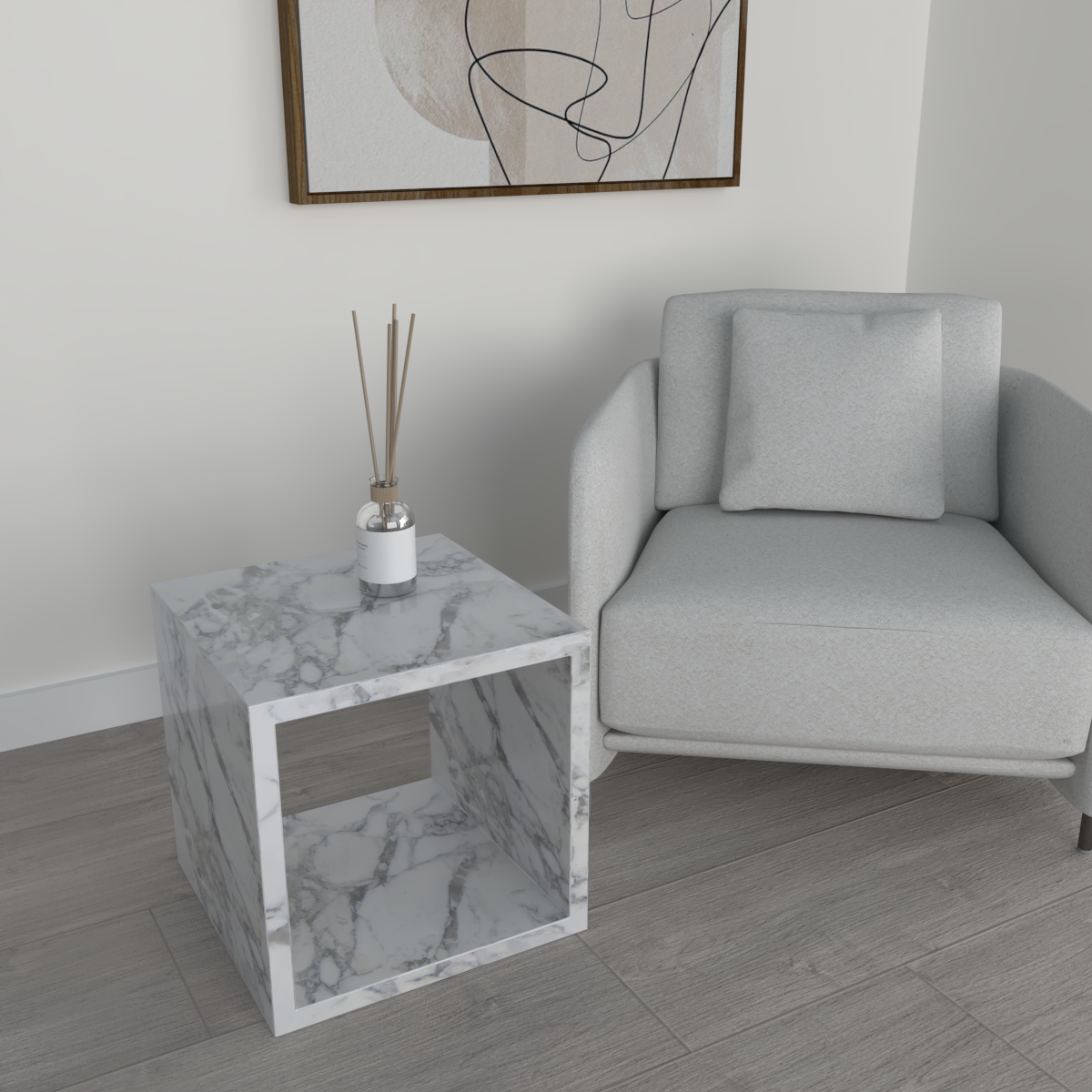 Cubo Marble Side Table