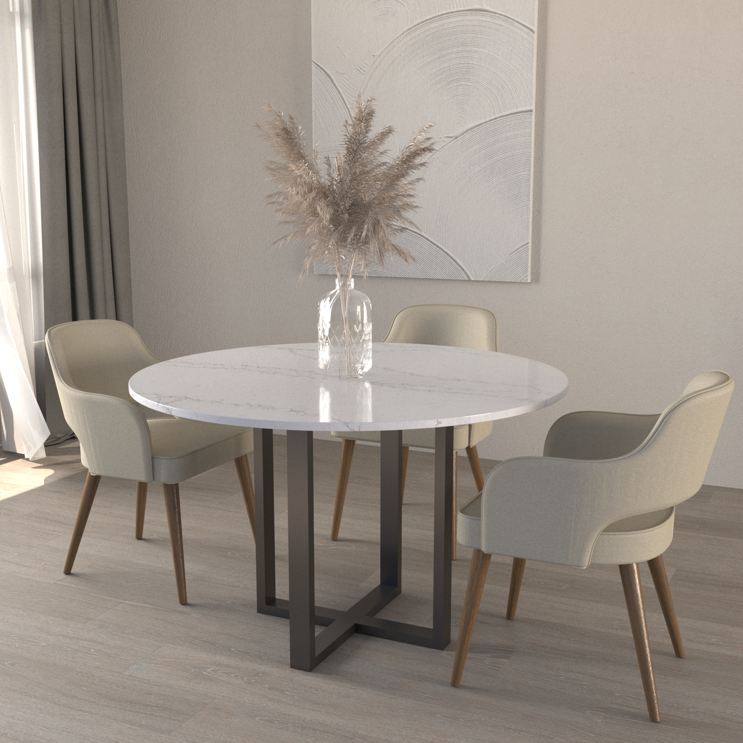 Studio Round Studio Dine Quartz Round – Steve Bristow Furniture