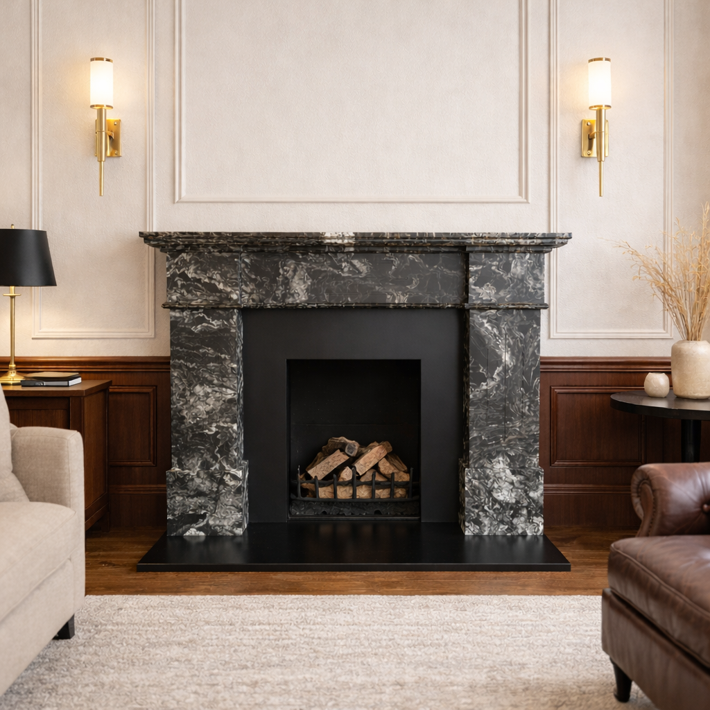 The Helios Granite Fireplace Surround