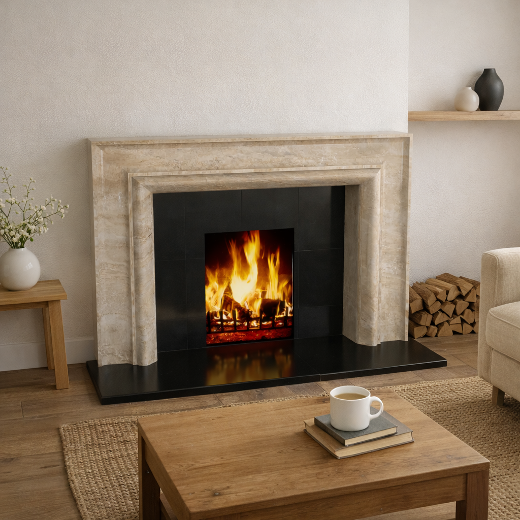 The Prometheus Marble Fireplace Surround