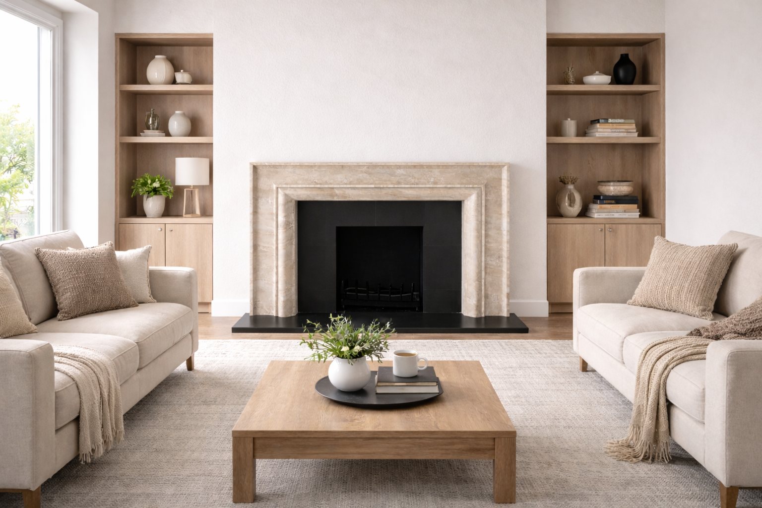 The Prometheus Marble Fireplace Surround
