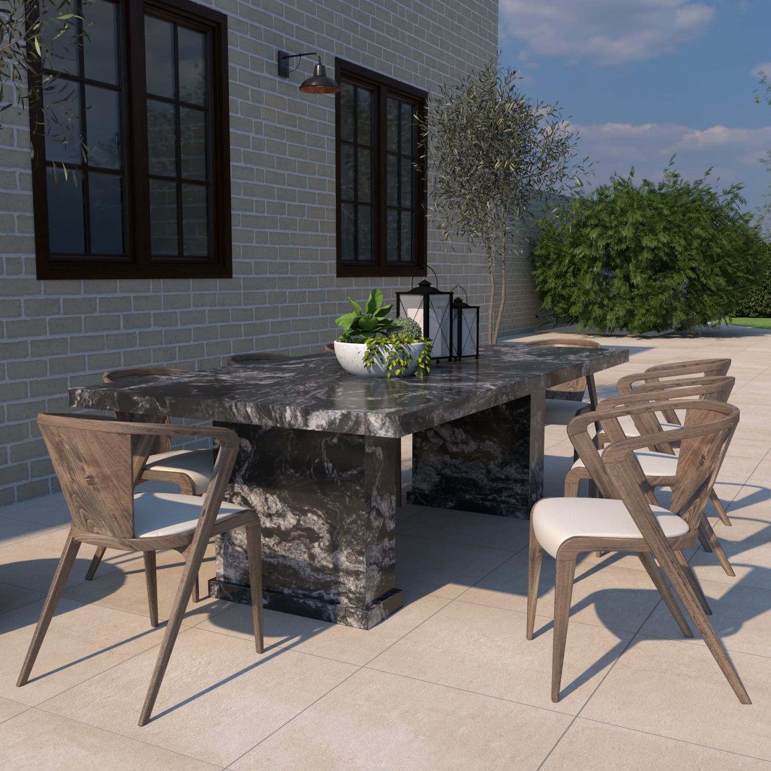 Roma Granite Outdoor Table