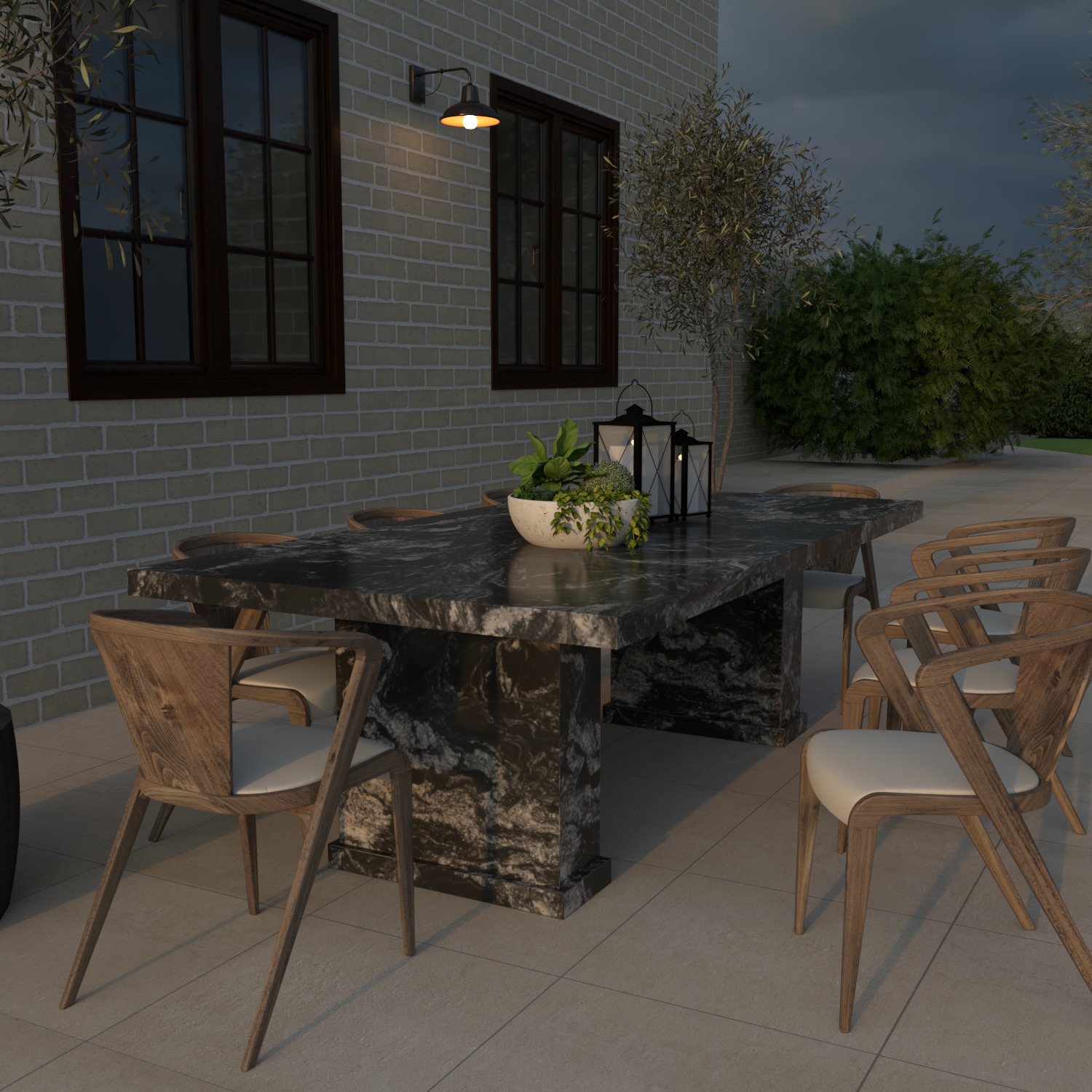 Roma Granite Outdoor Table