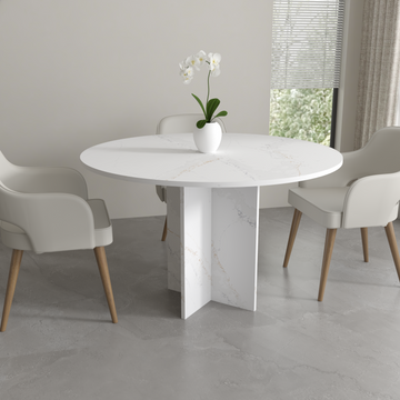 Garda Single Base Quartz Dining Table