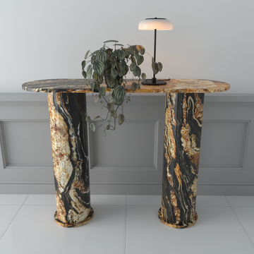 Grecian Granite Console Table
