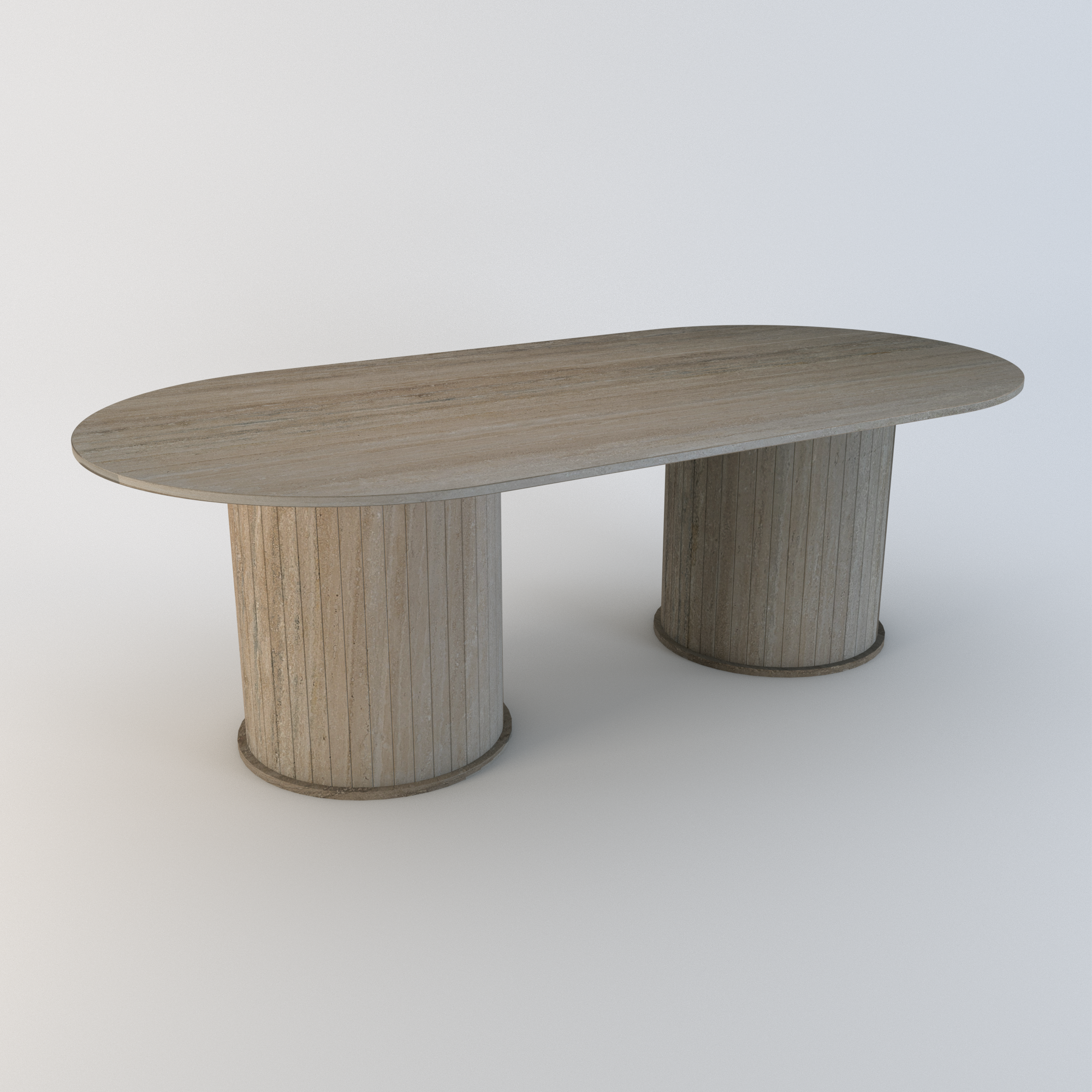 Grecian Travertine Dining Table