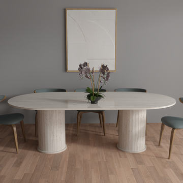 Grecian Travertine Dining Table