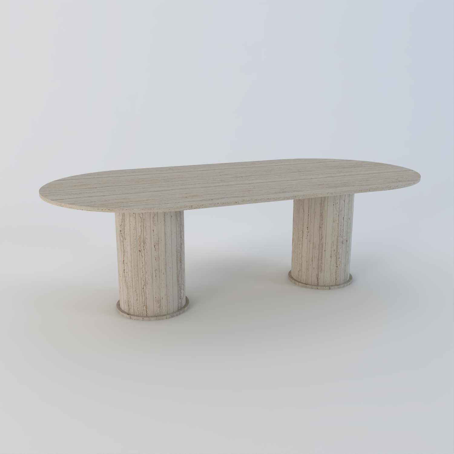 Grecian Travertine Dining Table