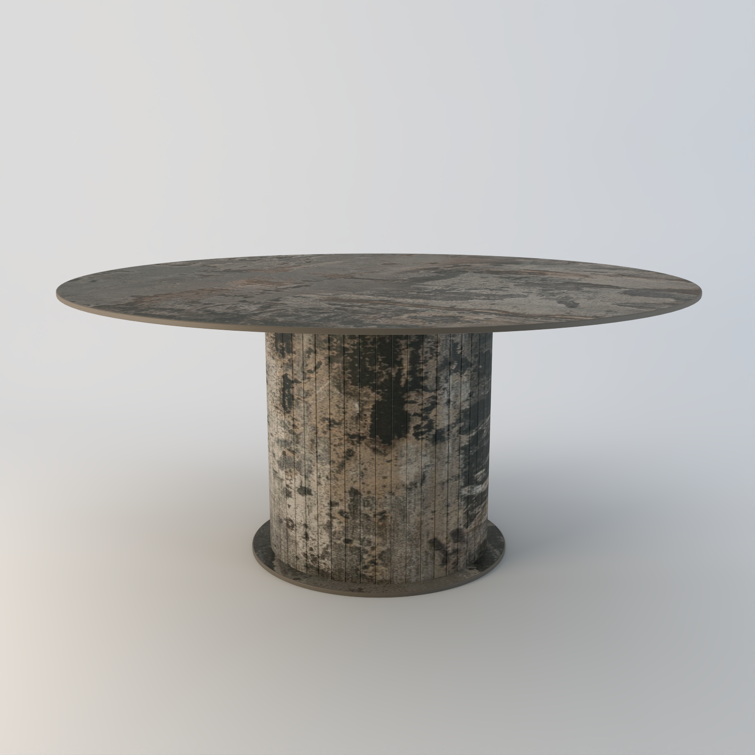 Grecian Single Base Sintered Stone Dining Table