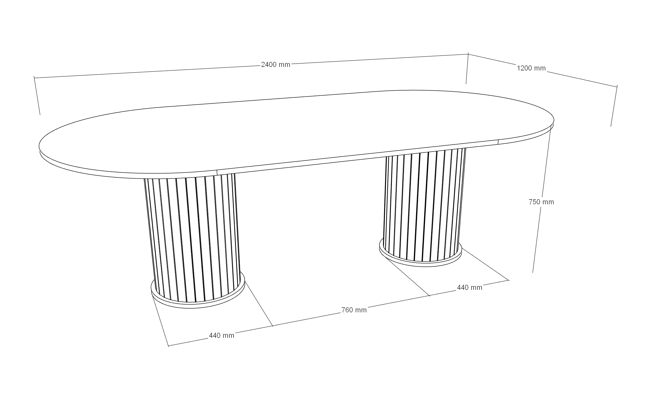 Grecian Travertine Dining Table
