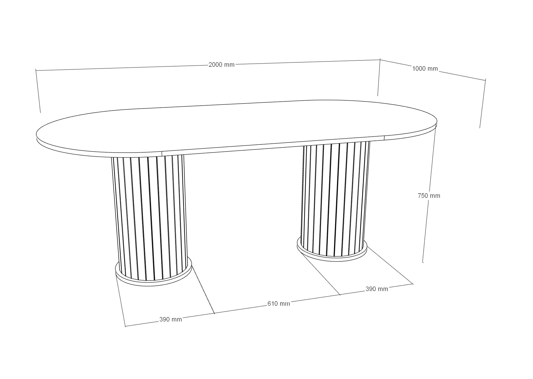 Grecian Travertine Dining Table