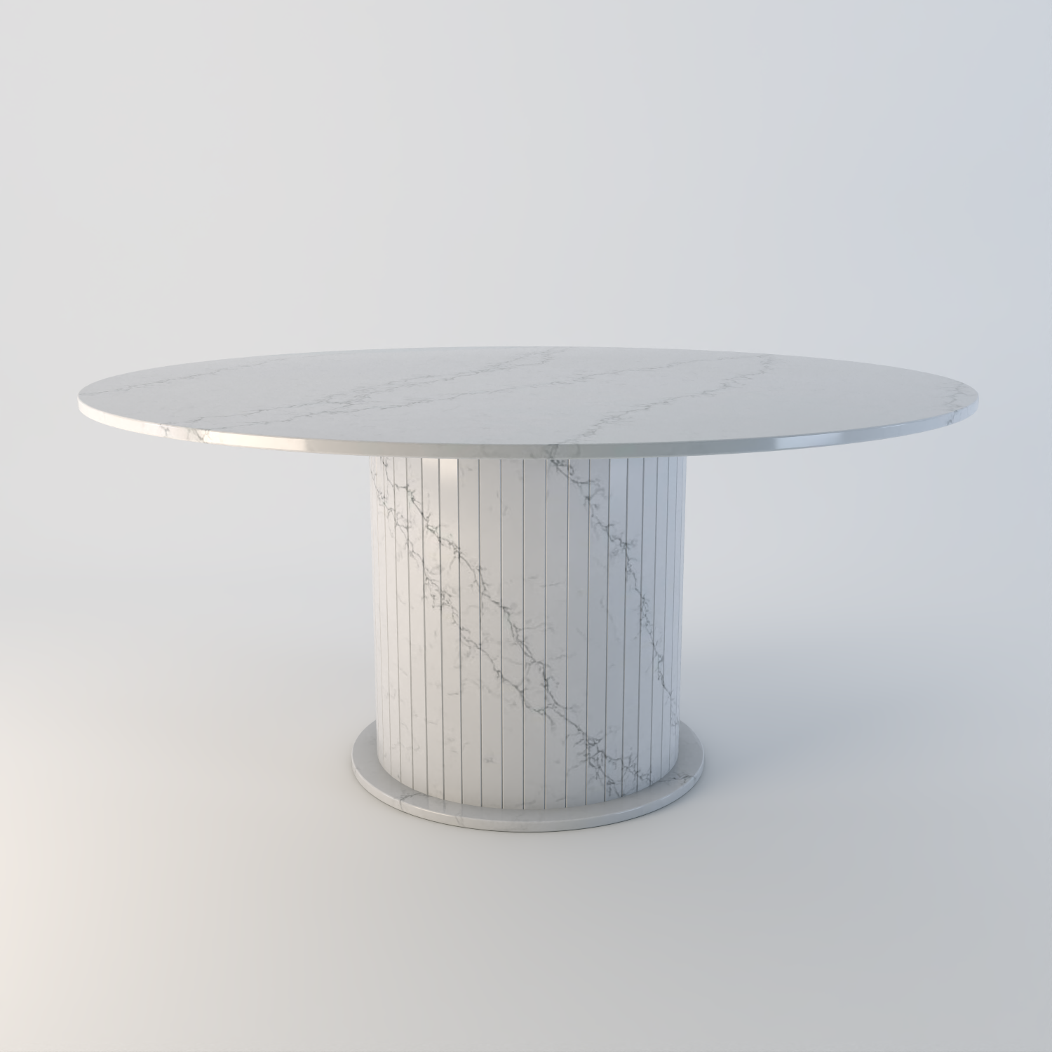 Grecian Single Base Quartz Dining Table