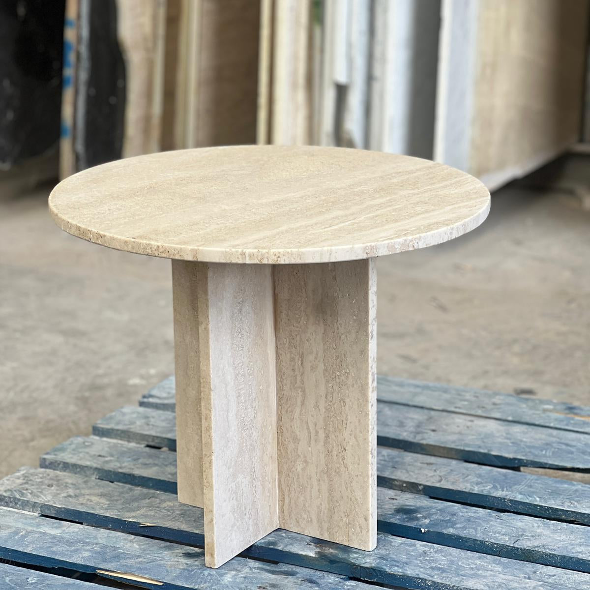 Garda Side Table - Travertine