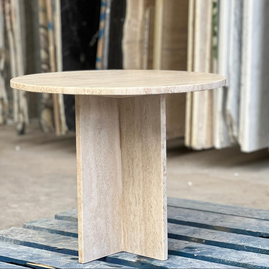 Garda Side Table - Travertine
