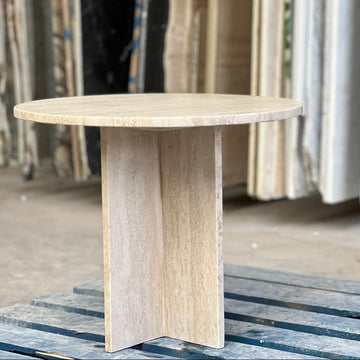 Garda Side Table - Travertine
