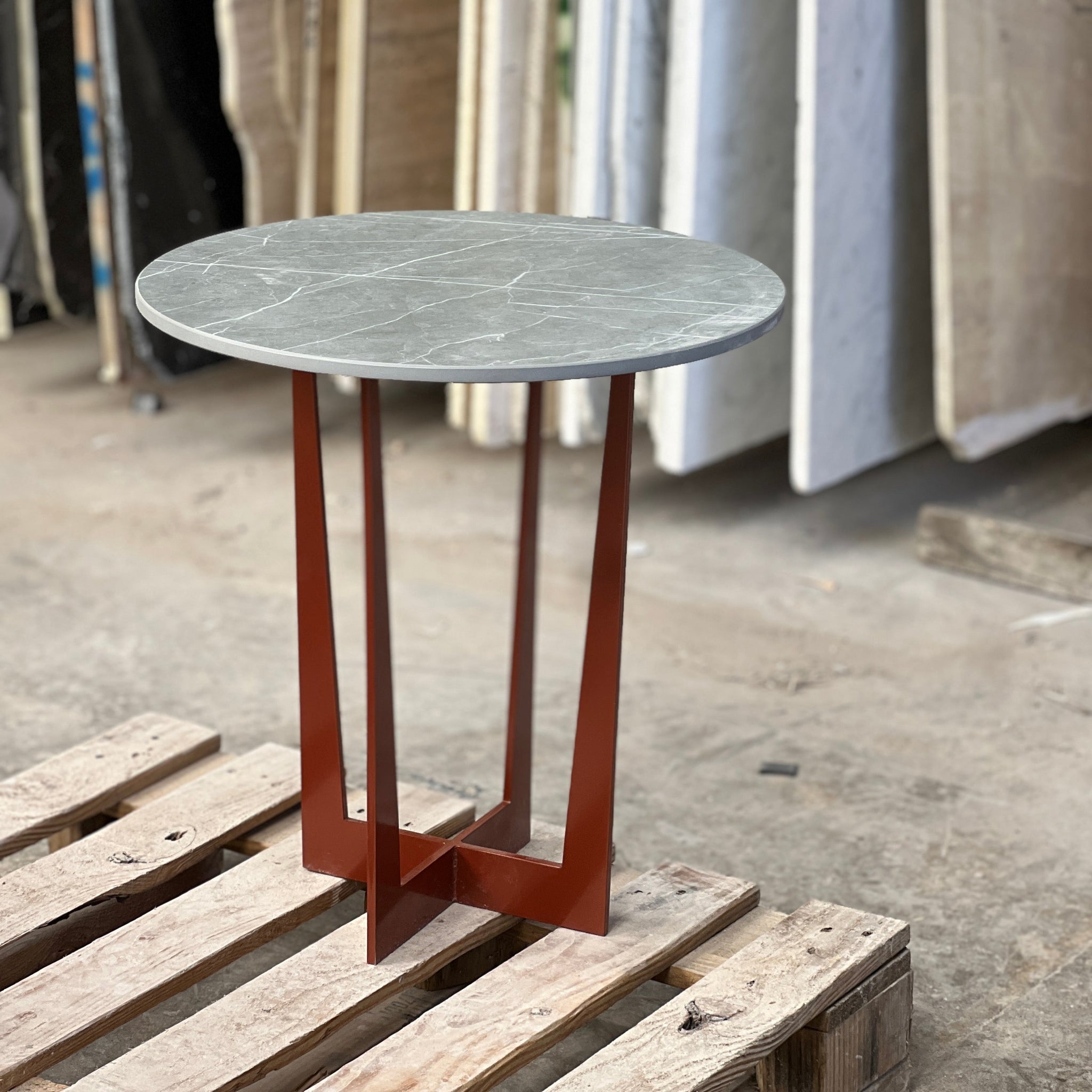 Apollo Round Side Table - Neolith Zaha Stone