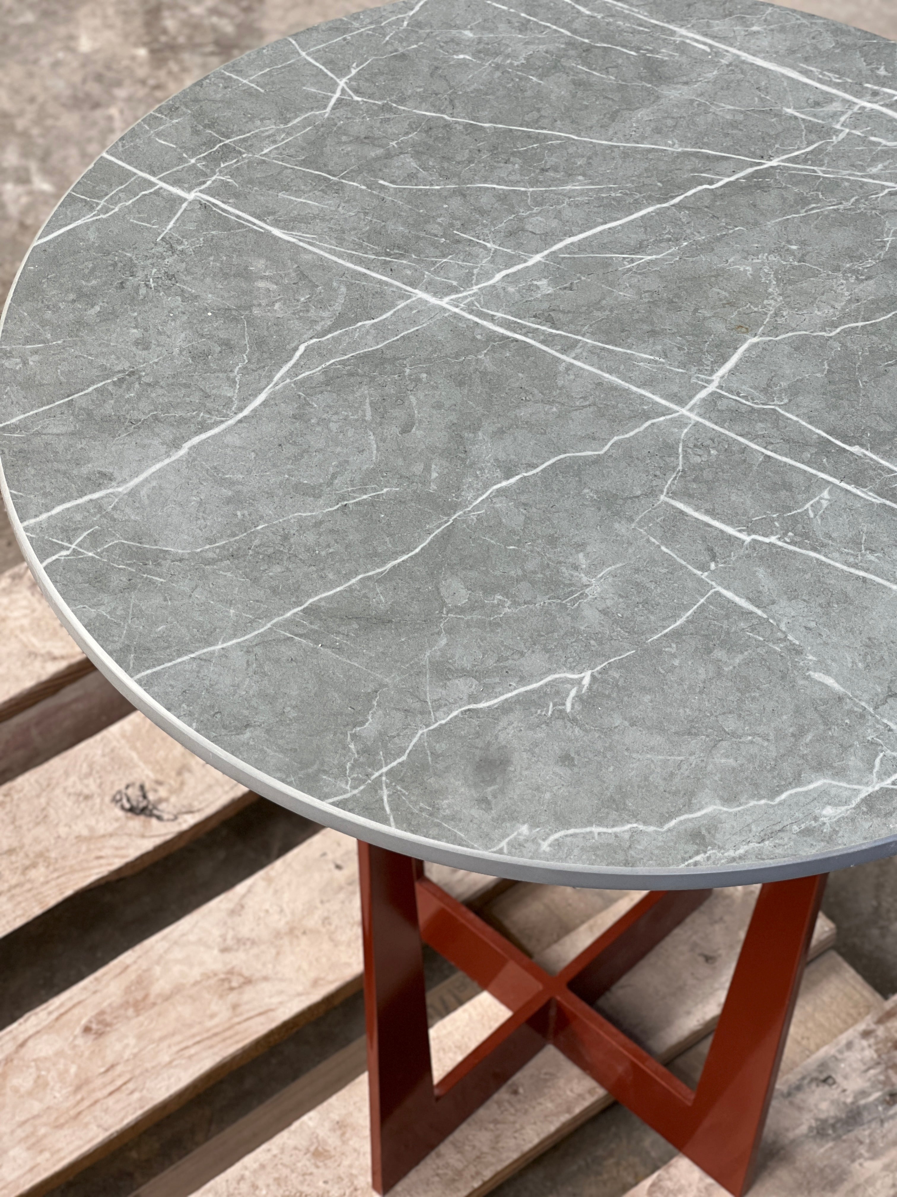 Apollo Round Side Table - Neolith Zaha Stone
