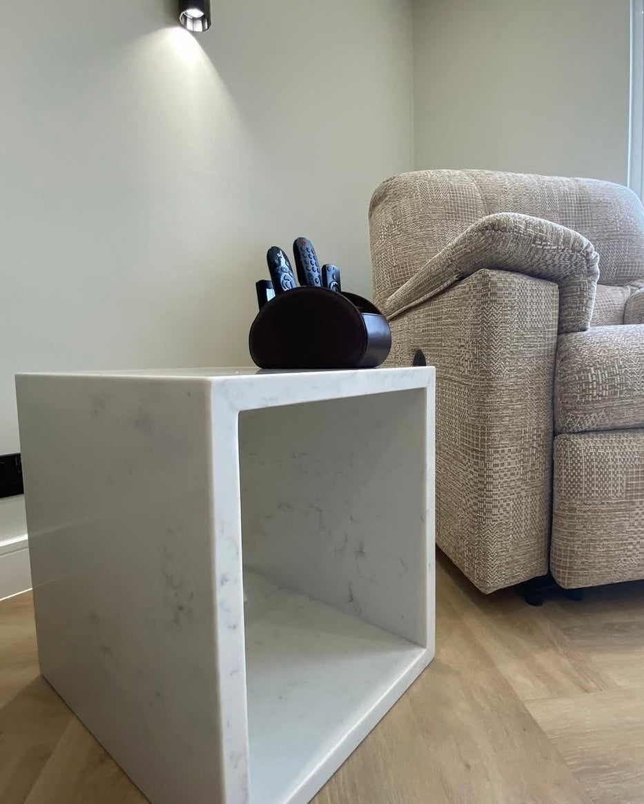Cubo Quartz Side Table