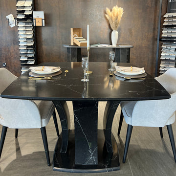 Verona Dining Table - Quartzform Planet Pluto Quartz
