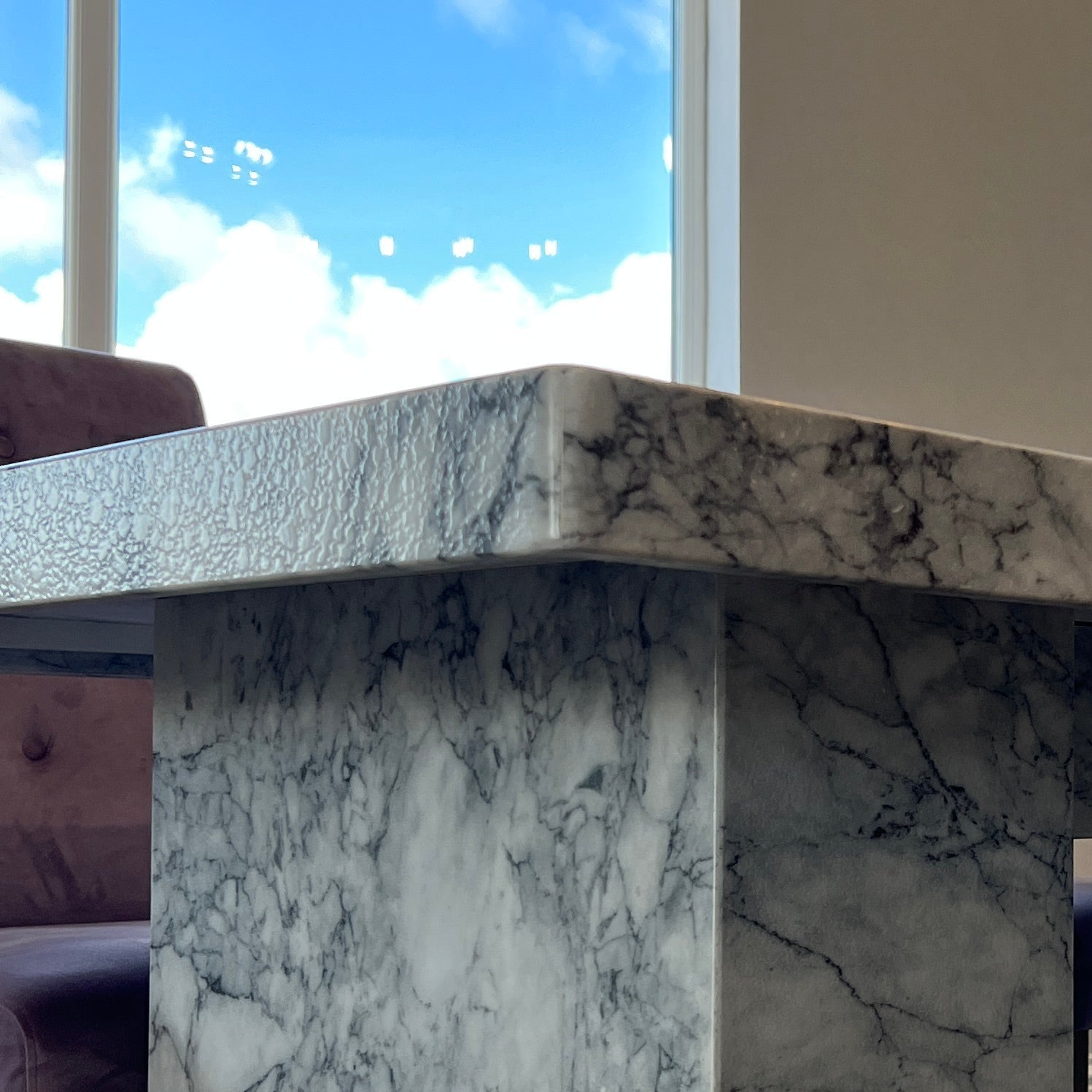 Roma Dining Table - Bianca Eclipsia Marble (Caressed)