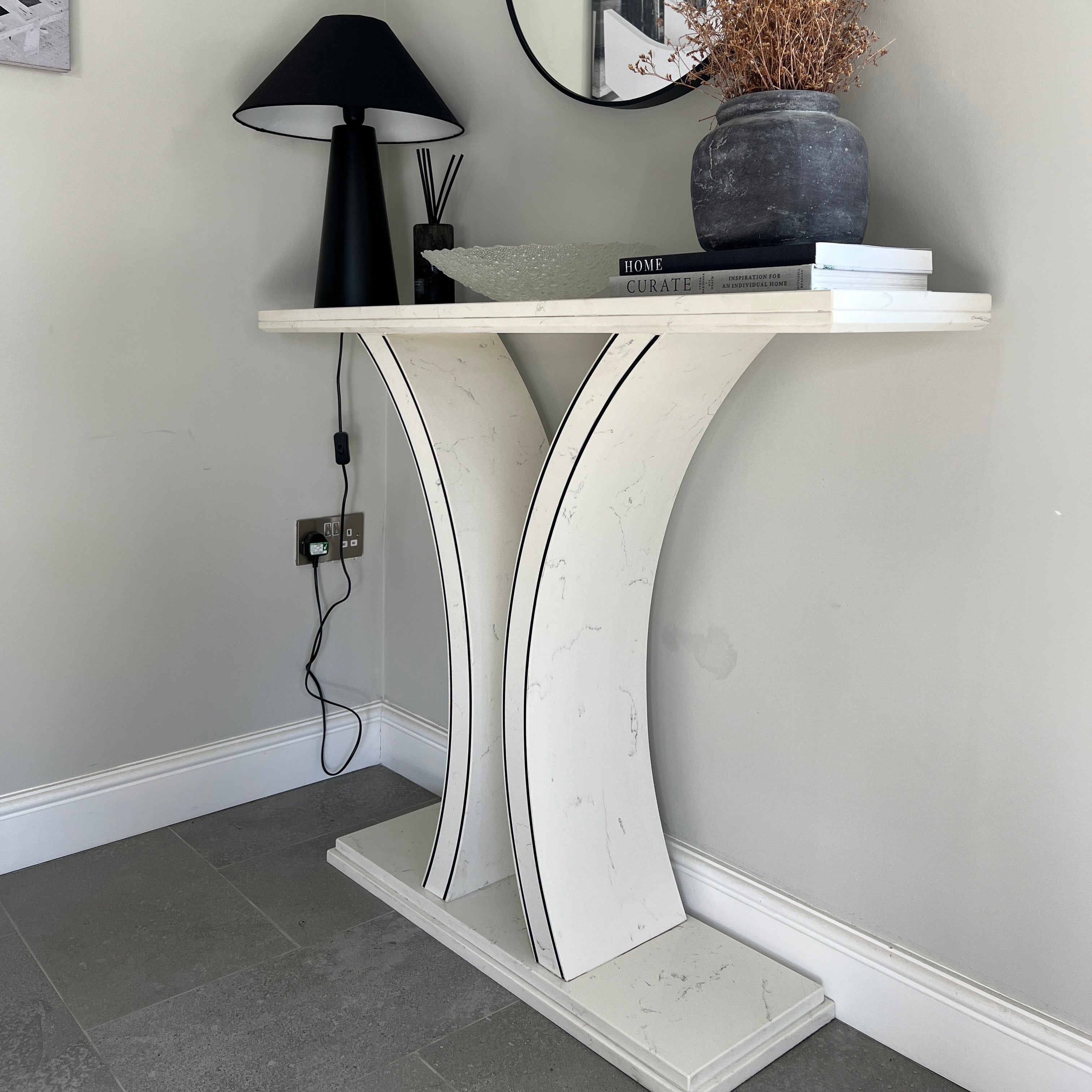 Verona Console - Ammonite Carrara