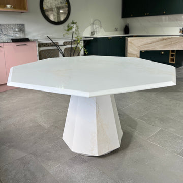 Prism Dining Table - Ammonite Imperial Gold Quartz